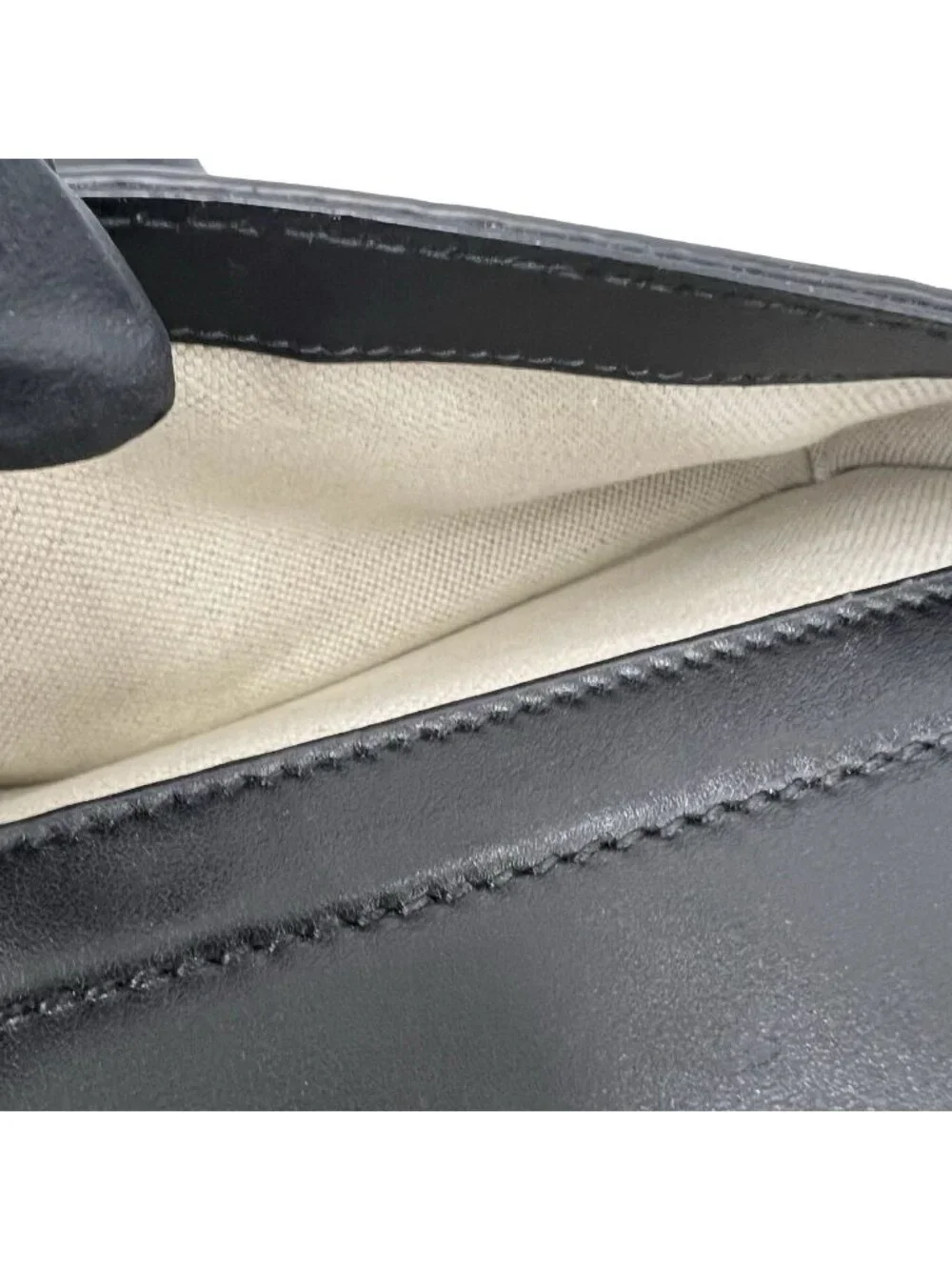 Gucci GG Pattern Embossed Perforated Leather Belt Bag Waist Pouch Black